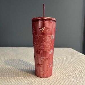 Starbucks 2023 Pink Shimmer Shell Mermaid Scales Tumbler